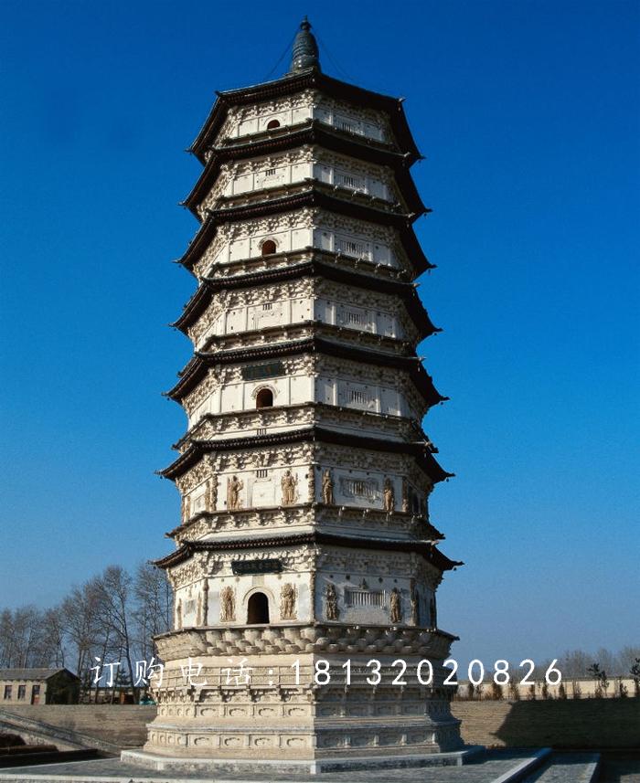 佛塔石雕,大理石佛塔雕塑