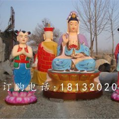 玻璃鋼觀世音雕塑,彩繪佛像雕塑