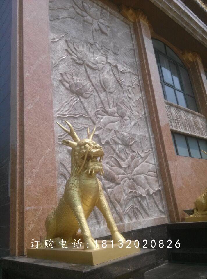 銅麒麟雕塑,鎏金銅麒麟雕塑