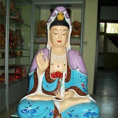 觀音菩薩雕塑,玻璃鋼彩繪佛像雕塑
