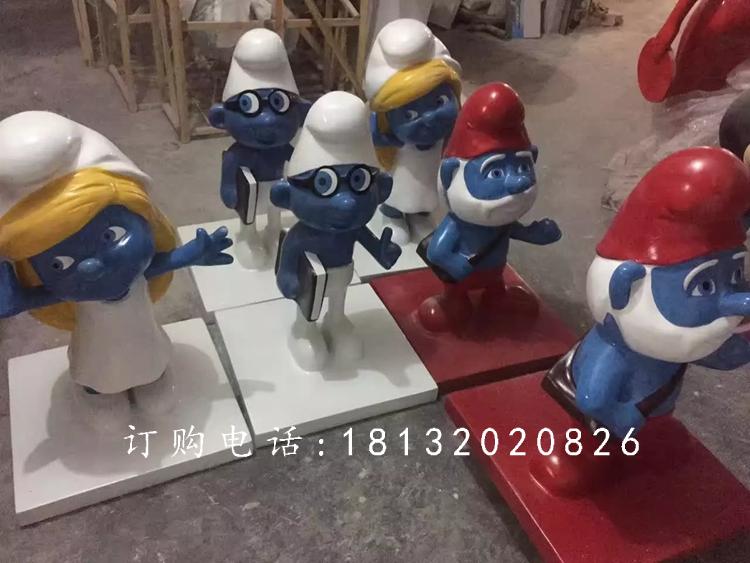 玻璃鋼藍精靈雕塑,卡通動畫雕塑 (2)