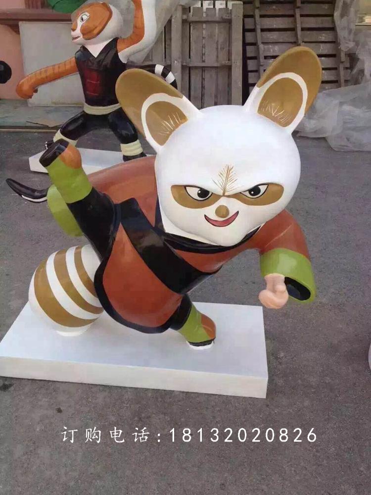 玻璃鋼功夫熊貓雕塑,卡通動(dòng)物雕塑 (1)