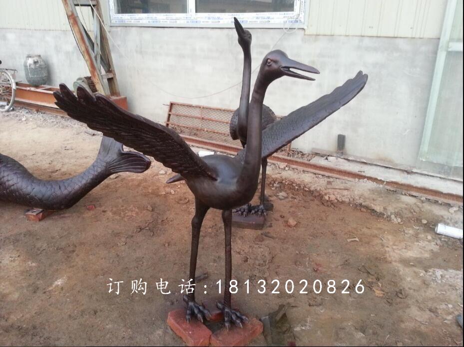 仙鶴銅雕,廣場動物銅雕