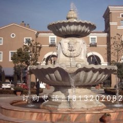 別墅噴泉雕塑,兩層石雕噴泉
