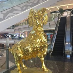玻璃鋼綿羊，玻璃鋼仿銅動物雕塑
