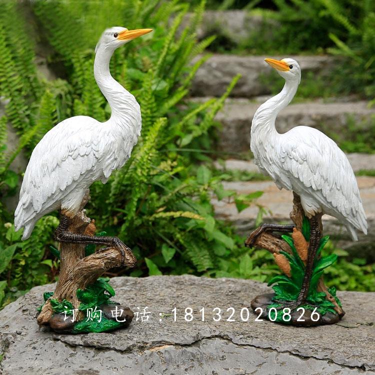 玻璃鋼白鷺雕塑,玻璃鋼仿真動(dòng)物 (2)