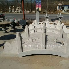 青石小橋雕塑,河邊石雕橋