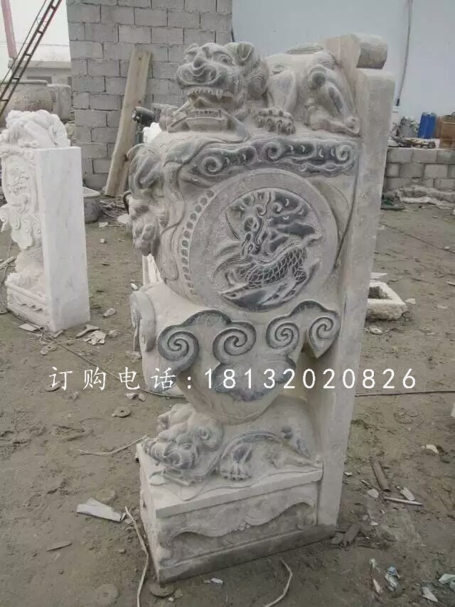 獅子門墩雕塑,仿古石雕門墩 (1)