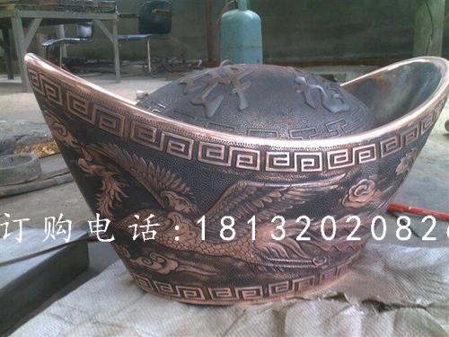 鍛造元寶，鍛銅元寶雕塑