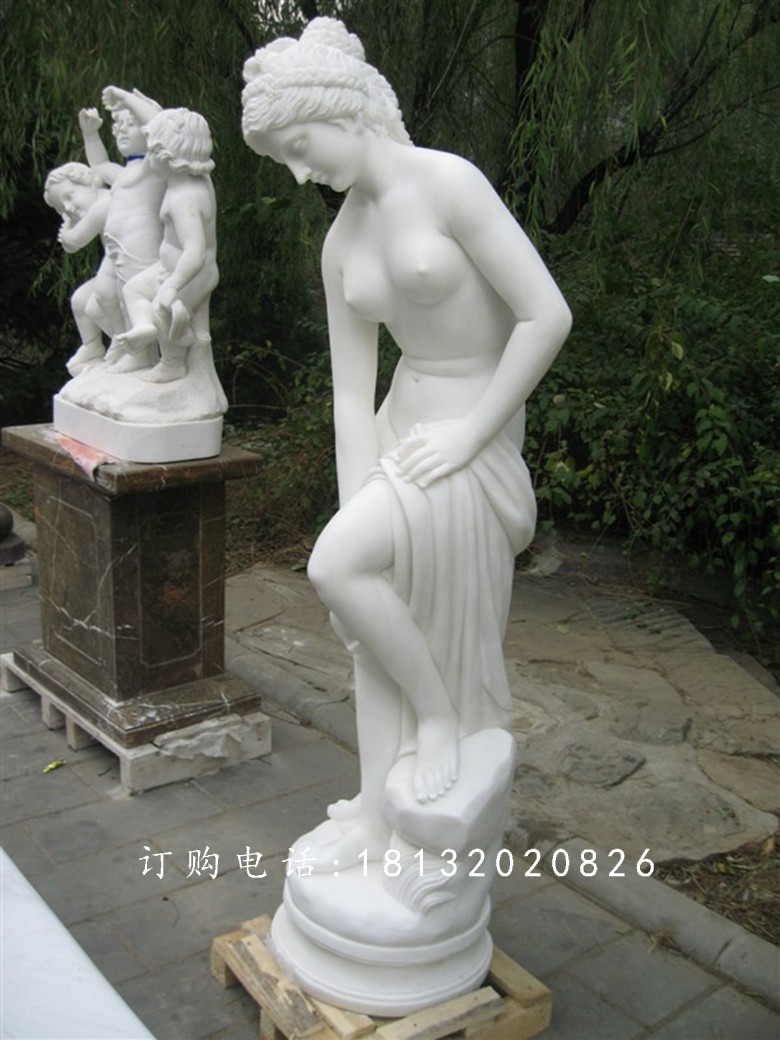 西方人物石雕，漢白玉美女石雕