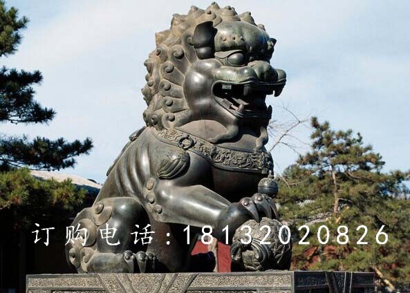 戲球獅銅雕,廣場青銅獅 (1)