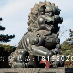 戲球獅銅雕,廣場青銅獅