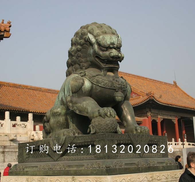 戲球獅銅雕,廣場青銅獅 (3)