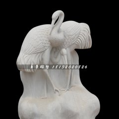 丹頂鶴石雕,公園漢白玉丹頂鶴雕塑