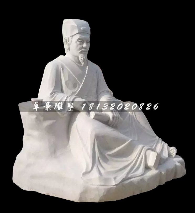 漢白玉人物石雕,廣場(chǎng)古代人物石雕