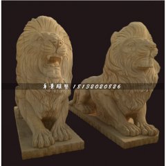 獅子石雕,大型西洋獅石雕