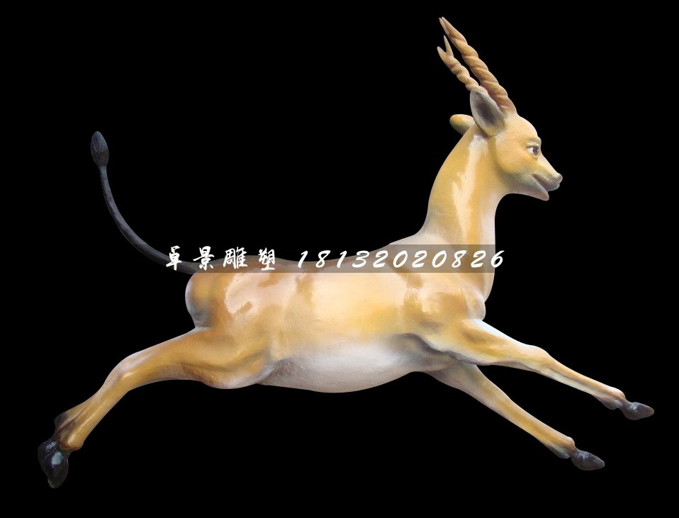 奔跑的小鹿雕塑,玻璃鋼動(dòng)物雕塑