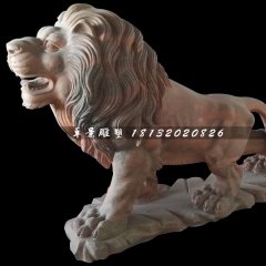 西洋獅石雕,晚霞紅歐式獅子雕塑