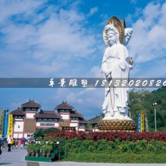 大型三面觀音雕塑，漢白玉佛像雕塑