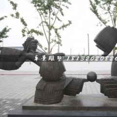皮影戲銅雕，公園小品銅雕