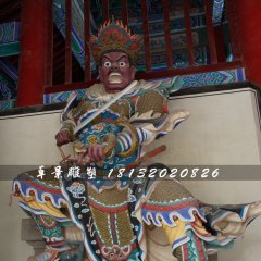 四大天王雕塑,玻璃鋼彩繪四大天王