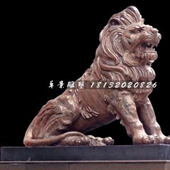 銅獅子雕塑,廣場西洋獅銅雕