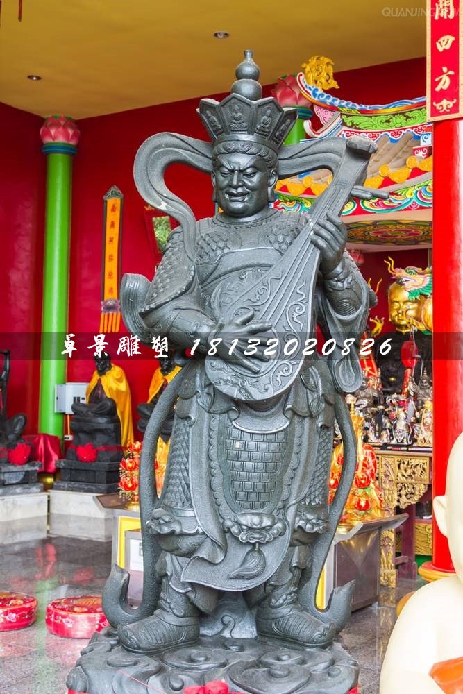 持國(guó)天王銅雕，四大護(hù)法銅雕