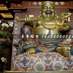 彌勒佛銅雕,寺廟坐式銅佛像