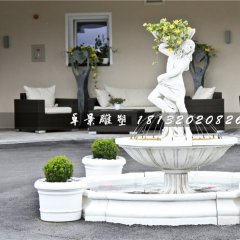 噴泉石雕,歐式美女噴泉石雕