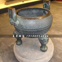 三足香爐銅雕,寺廟銅香爐