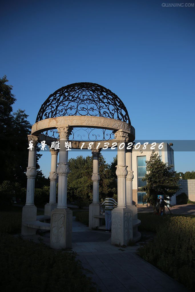 圓頂涼亭石雕,公園歐式?jīng)鐾な? />
<div id=