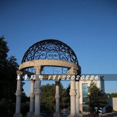 圓頂涼亭石雕,公園歐式涼亭石雕