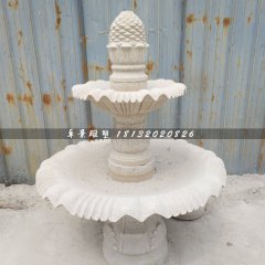 跌水盆石雕,大理石小型噴泉