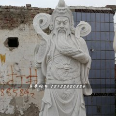 關公石雕，大理石武財神雕塑