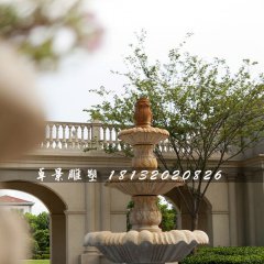 歐式噴泉石雕,公園三層噴泉石雕