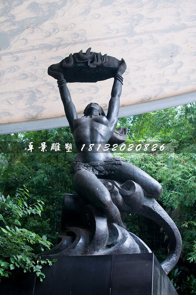女媧補(bǔ)天銅雕,廣場景觀銅雕