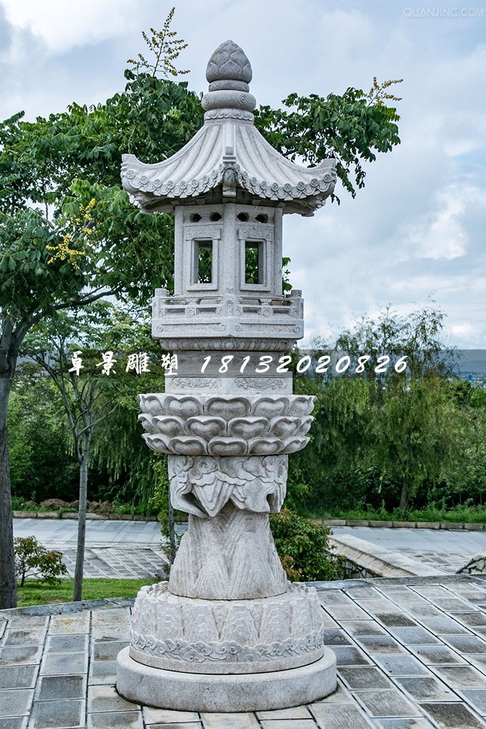 石燈雕塑，公園景觀石雕