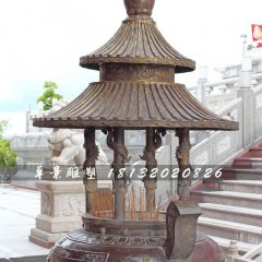 香爐銅雕,寺廟三足銅香爐