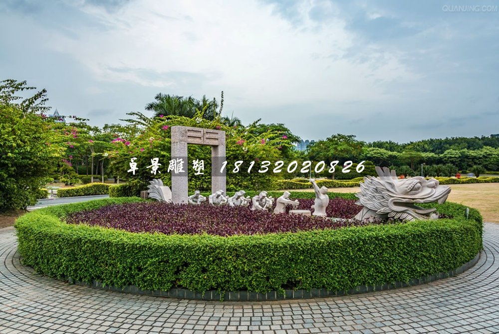 賽龍舟石雕,公園景觀石雕