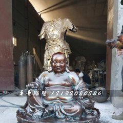 大肚彌勒佛銅雕,寺廟坐式佛像