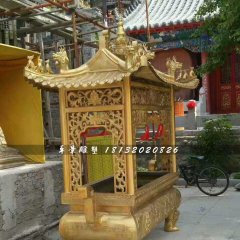 方形香爐銅雕,寺廟銅香爐