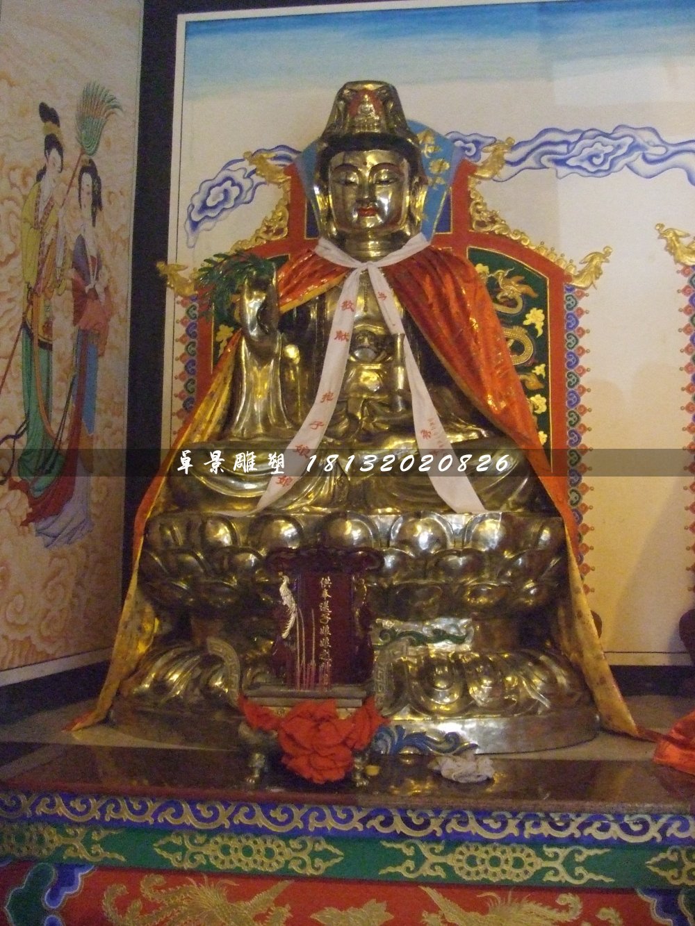 送子娘娘銅雕,寺廟神仙銅雕