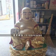 彌勒佛玻璃鋼雕塑，彩繪佛像