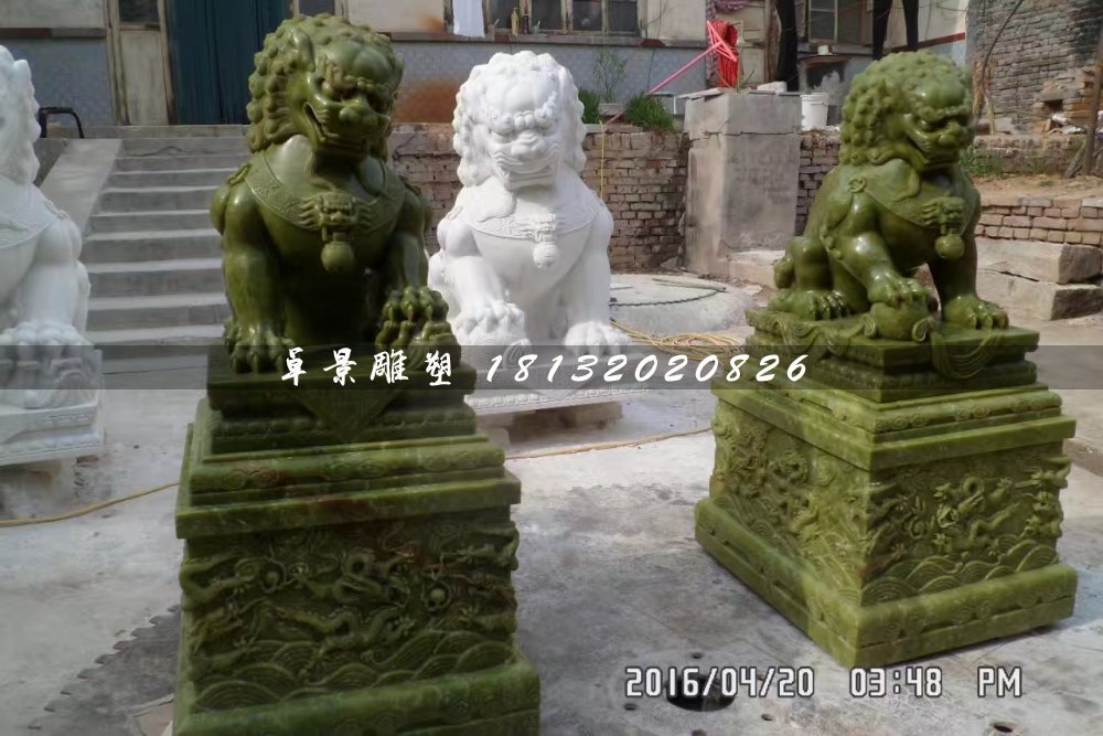 大理石獅子,動物石雕 (3)