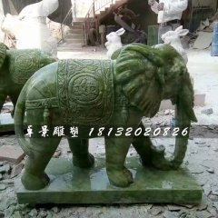 大象石雕,大理石大象