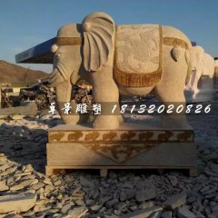 大象石雕,大型動物石雕