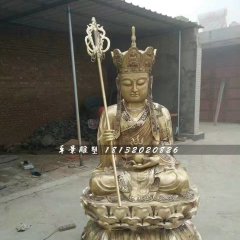地藏菩薩雕塑，寺廟銅佛像