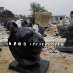 十二生肖獸首石雕,公園動物石雕