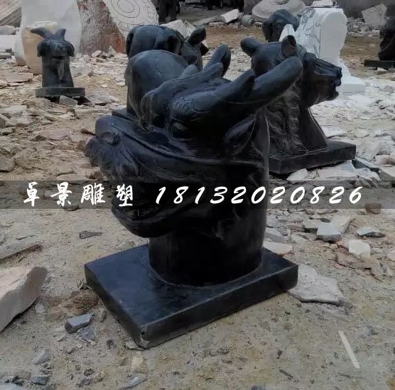 十二生肖獸首石雕,公園動物石雕 (2)