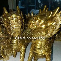 銅麒麟,鑄銅麒麟雕塑